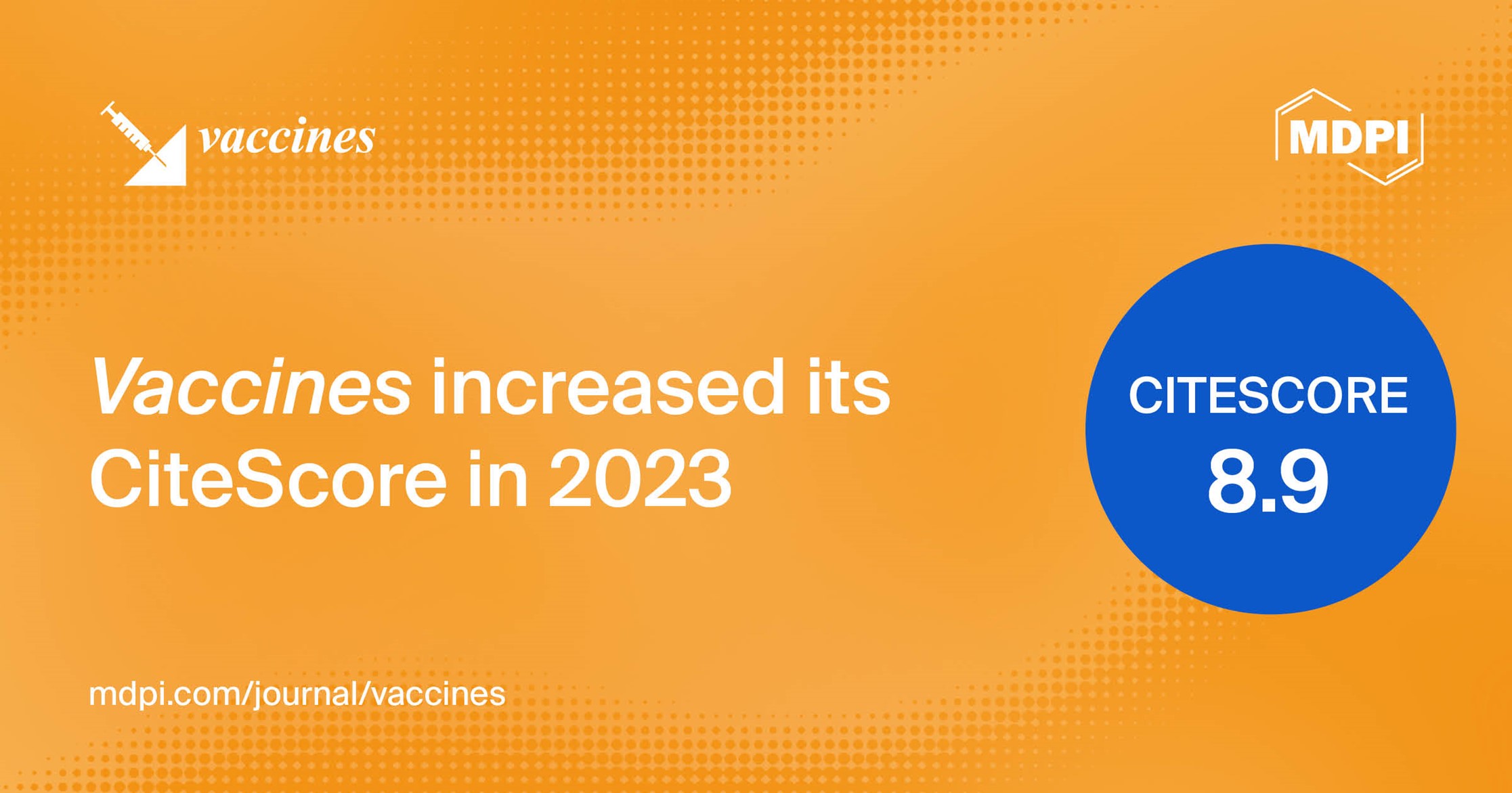 Vaccines Receives an Increased CiteScore of 8.9