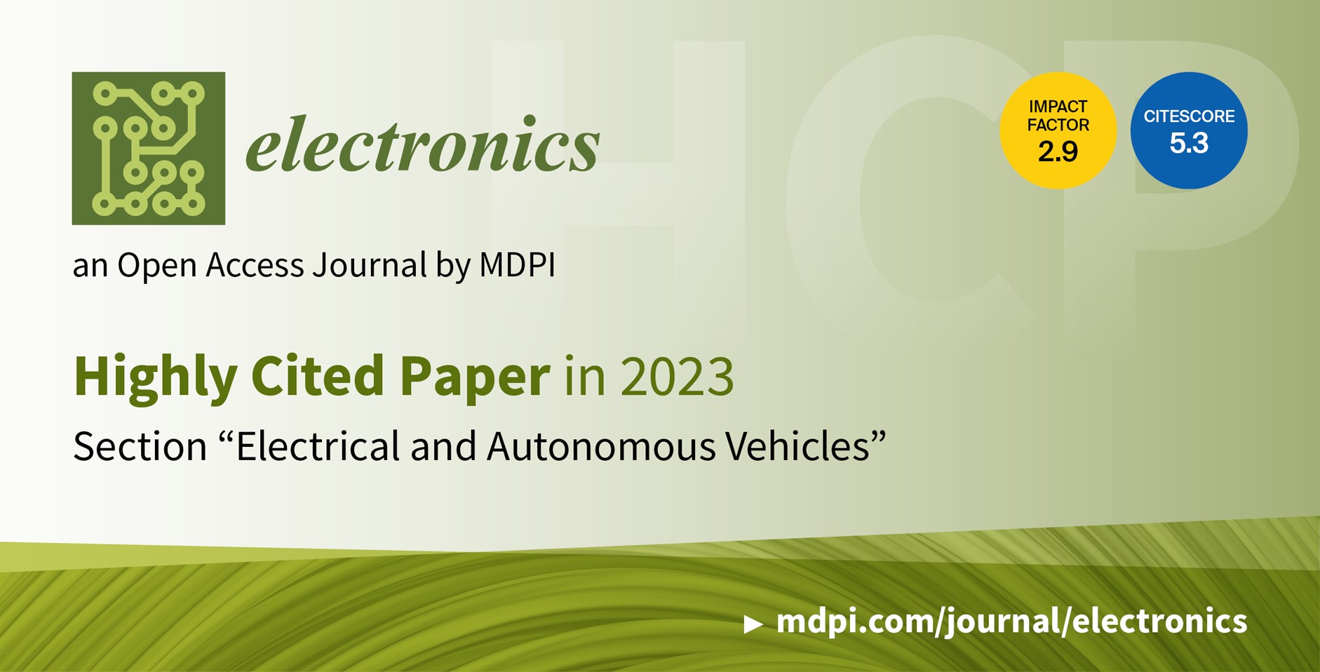 <em>Electronics | </em>Highly Cited Papers in 2023 in the Section “Electrical and Autonomous Vehicles”