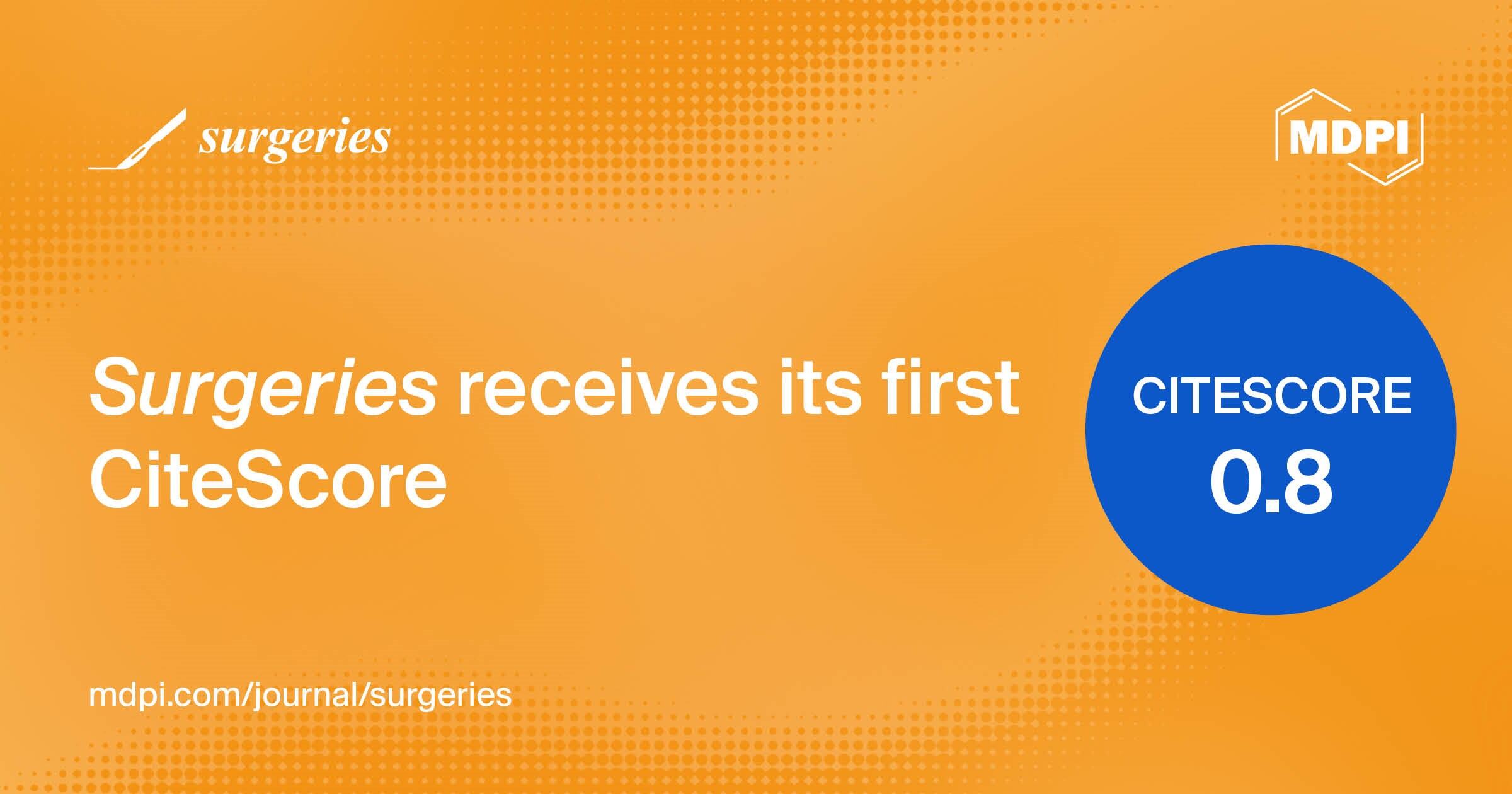 Surgeries Receives Its First CiteScore of 0.8