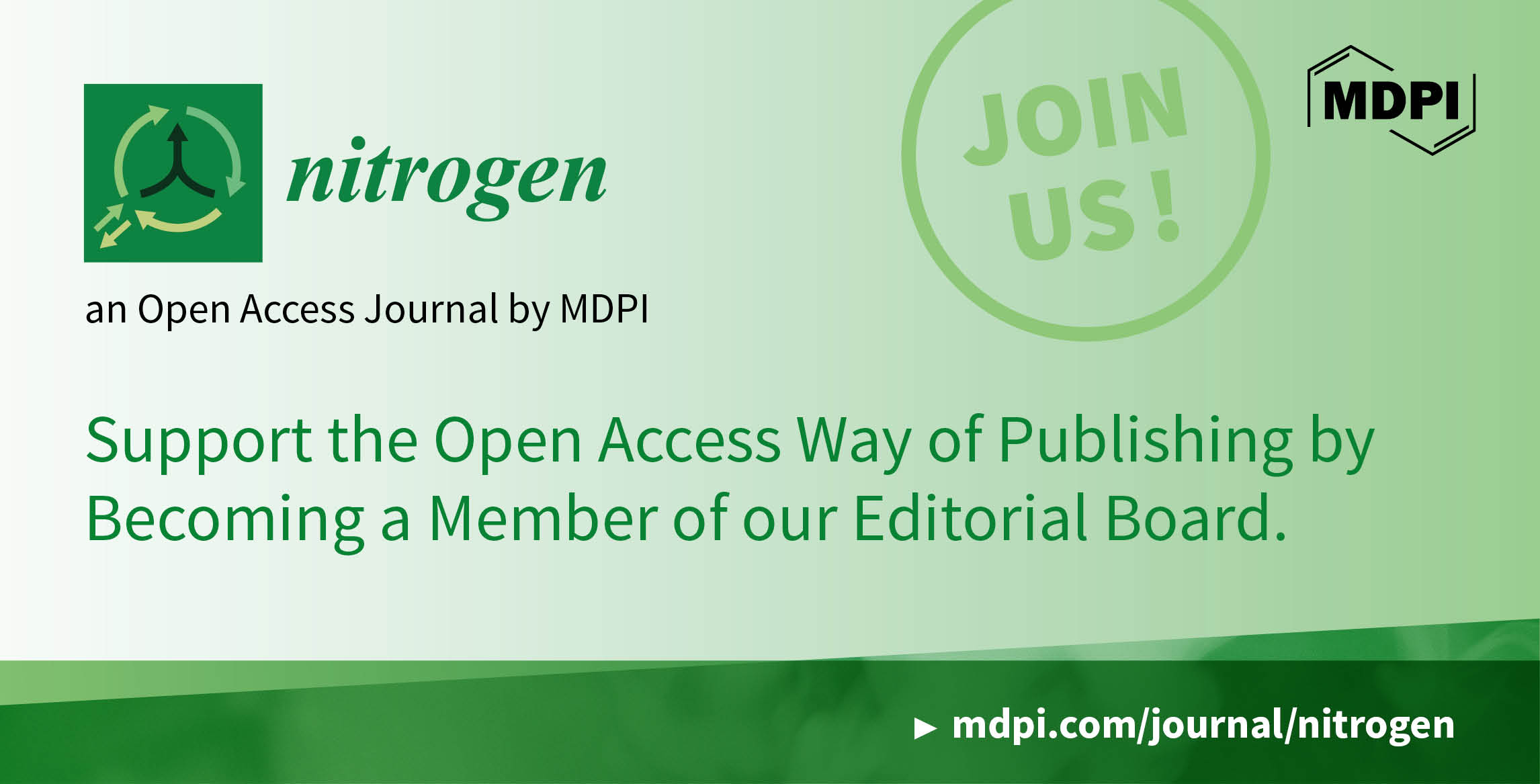 Recruiting Editorial Board Members for Nitrogen