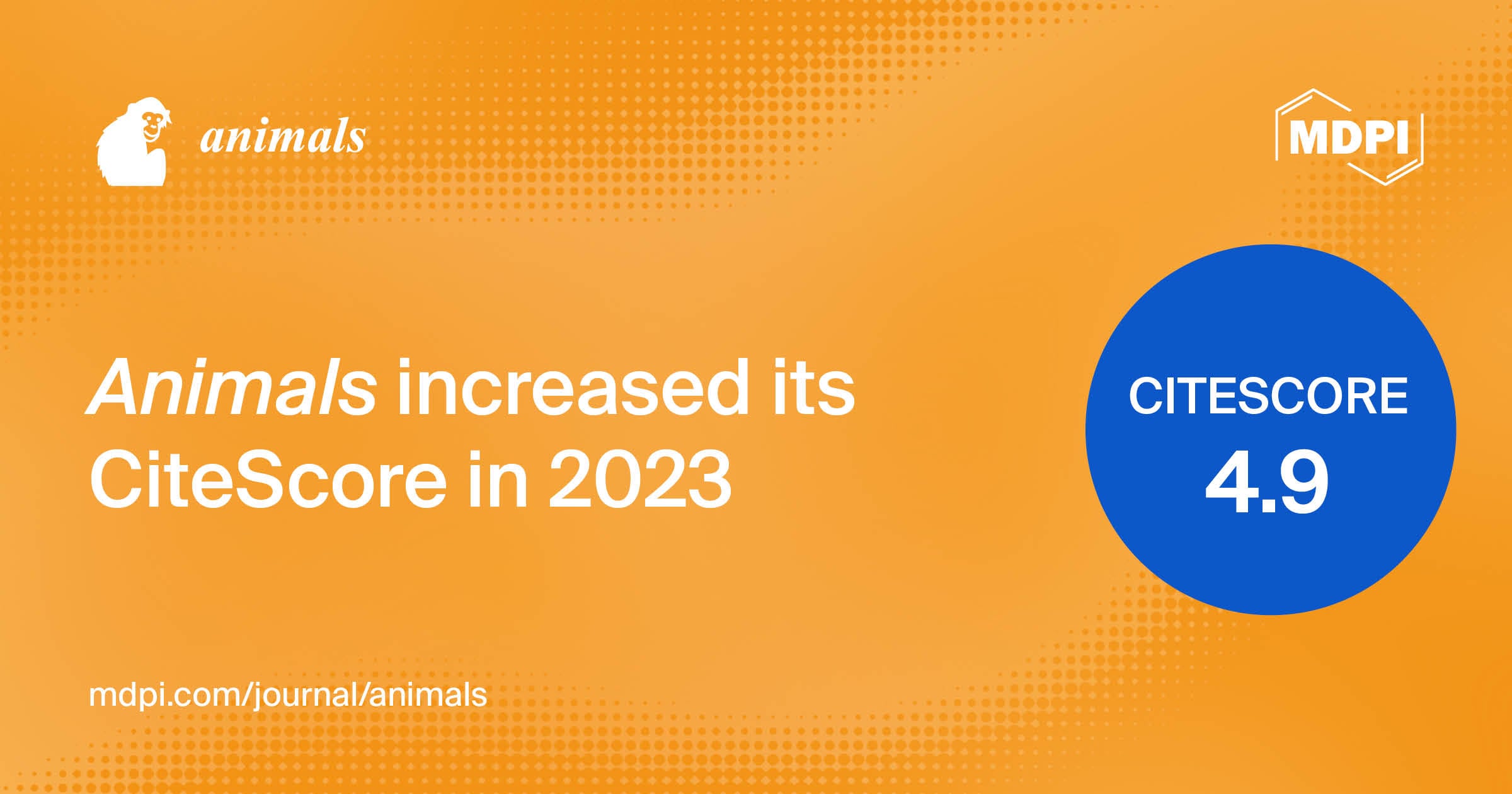 Animals Receives an Increased CiteScore of 4.9