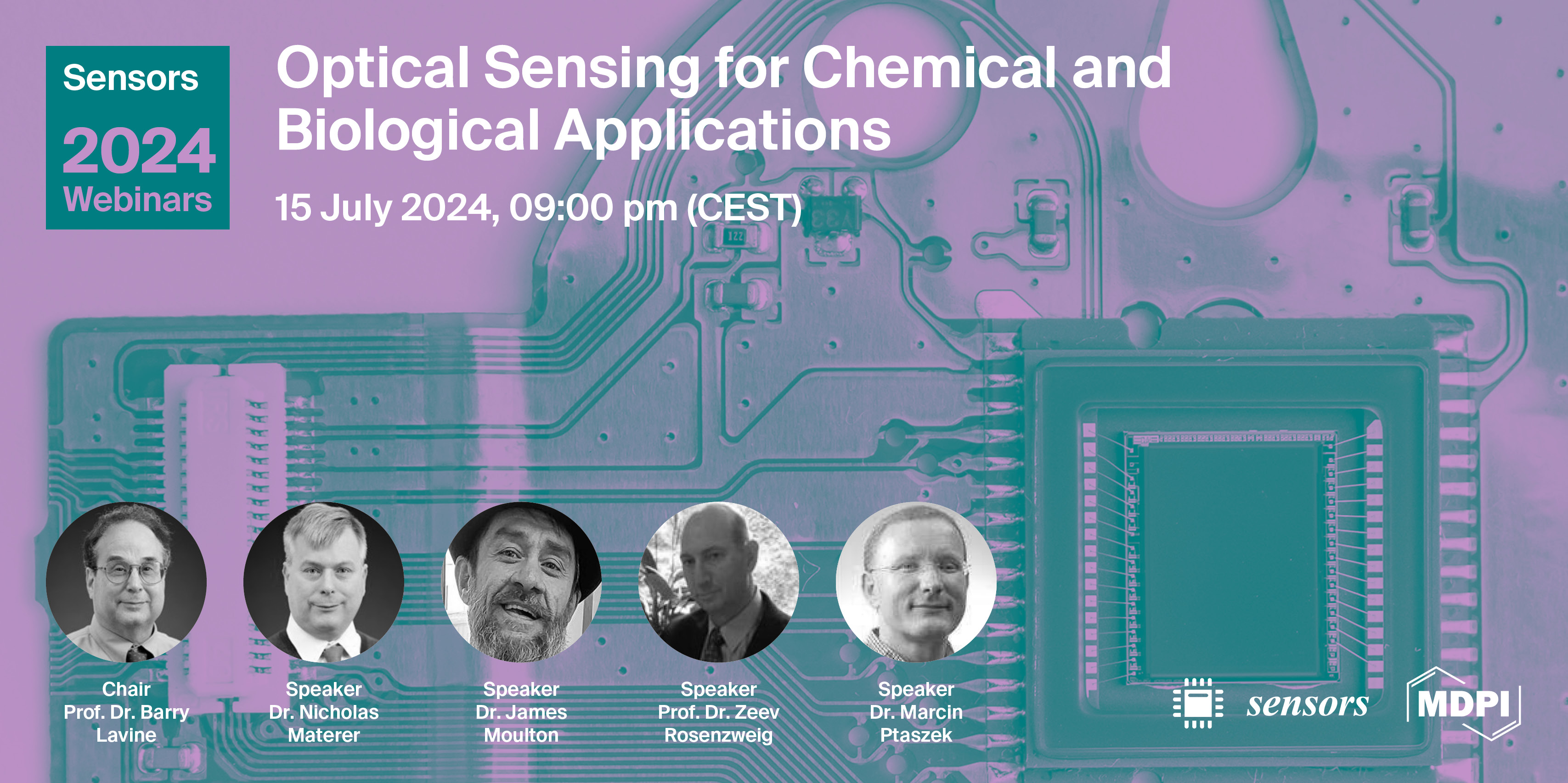 <strong><em>Sensors</em></strong><strong> Webinar | Optical Sensing for Chemical and Biological Applications, 15 July 2024</strong>