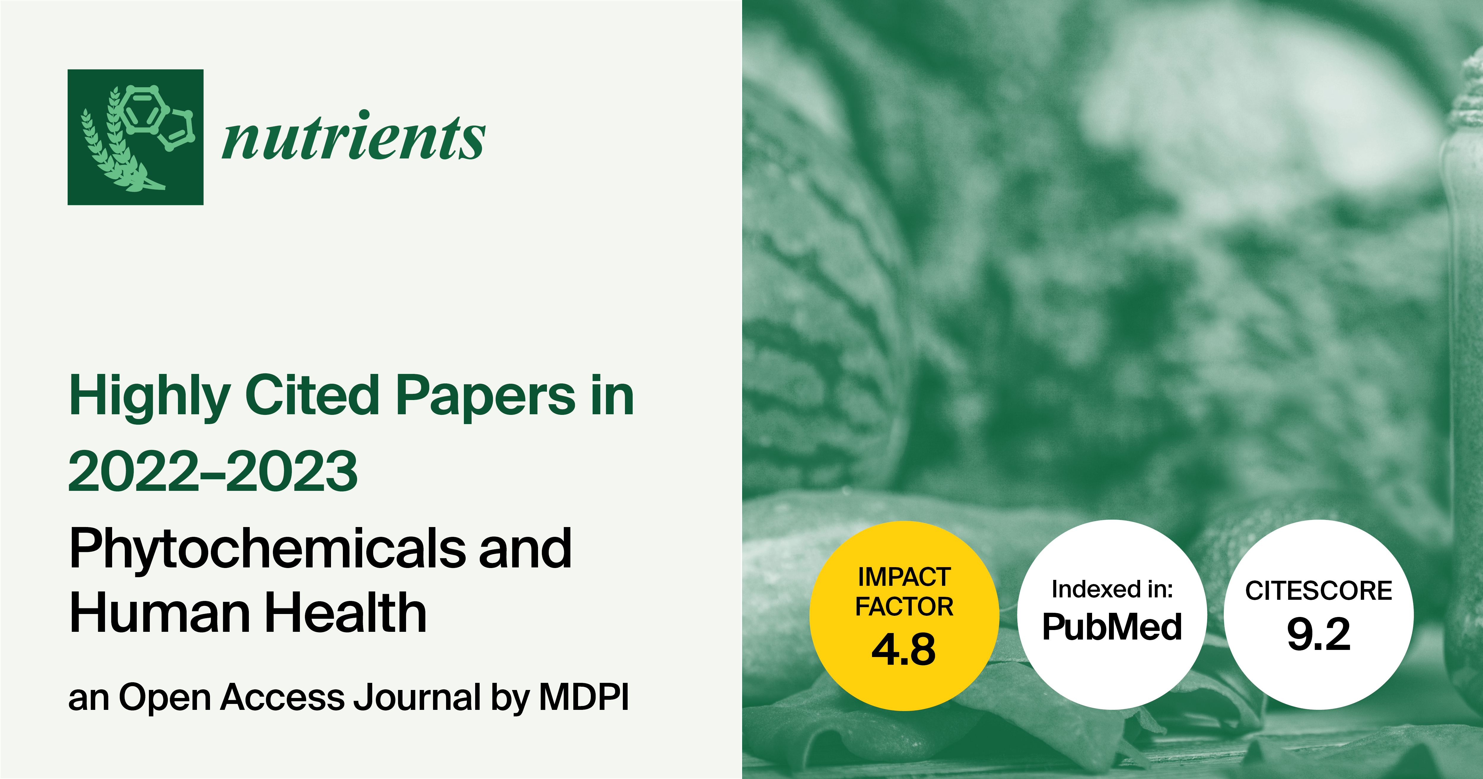Nutrients | Highly Cited Papers in 2022–2023 in the Section “Phytochemicals and Human Health”