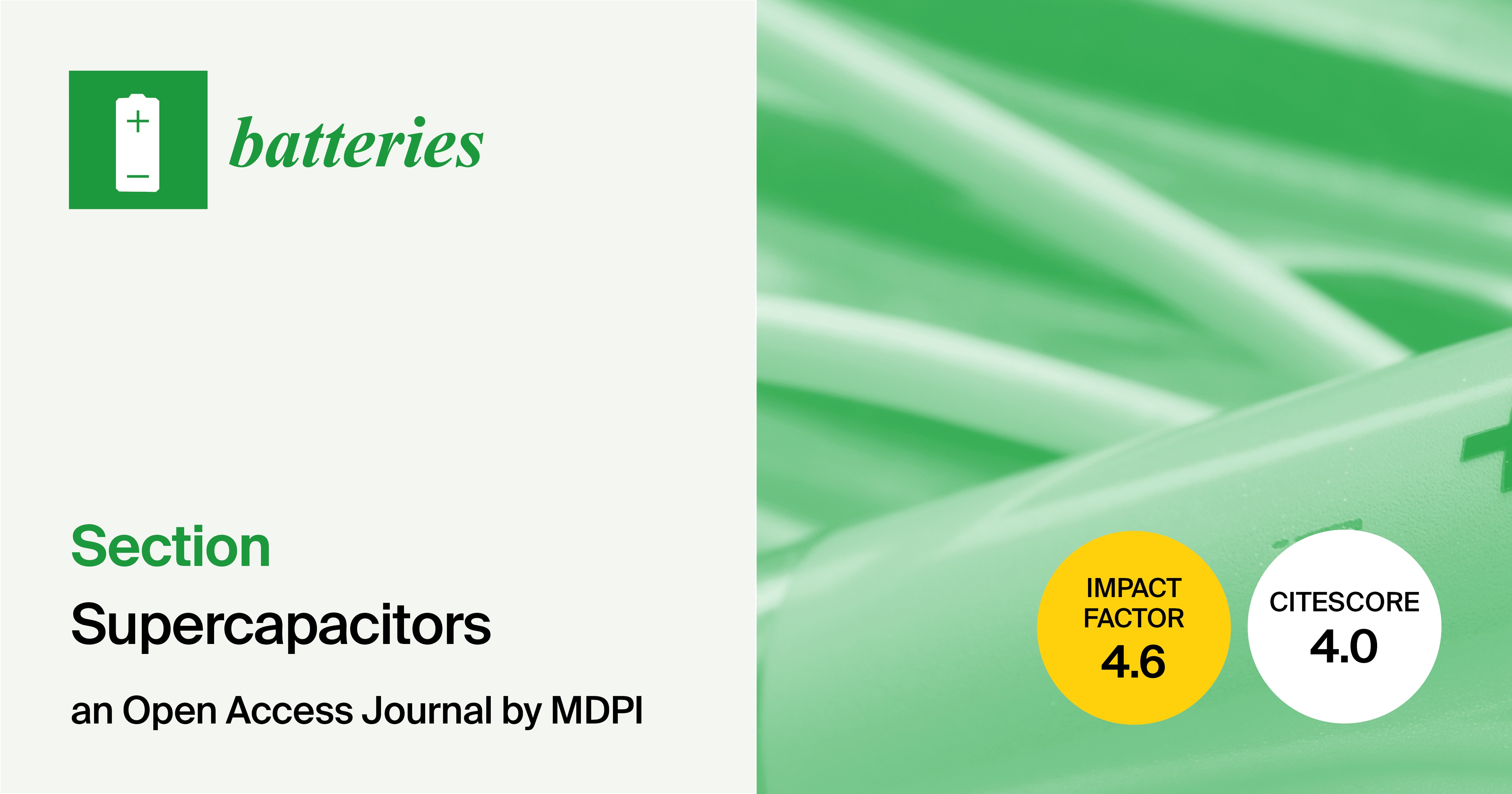 Batteries | New Section “Supercapacitors” Established