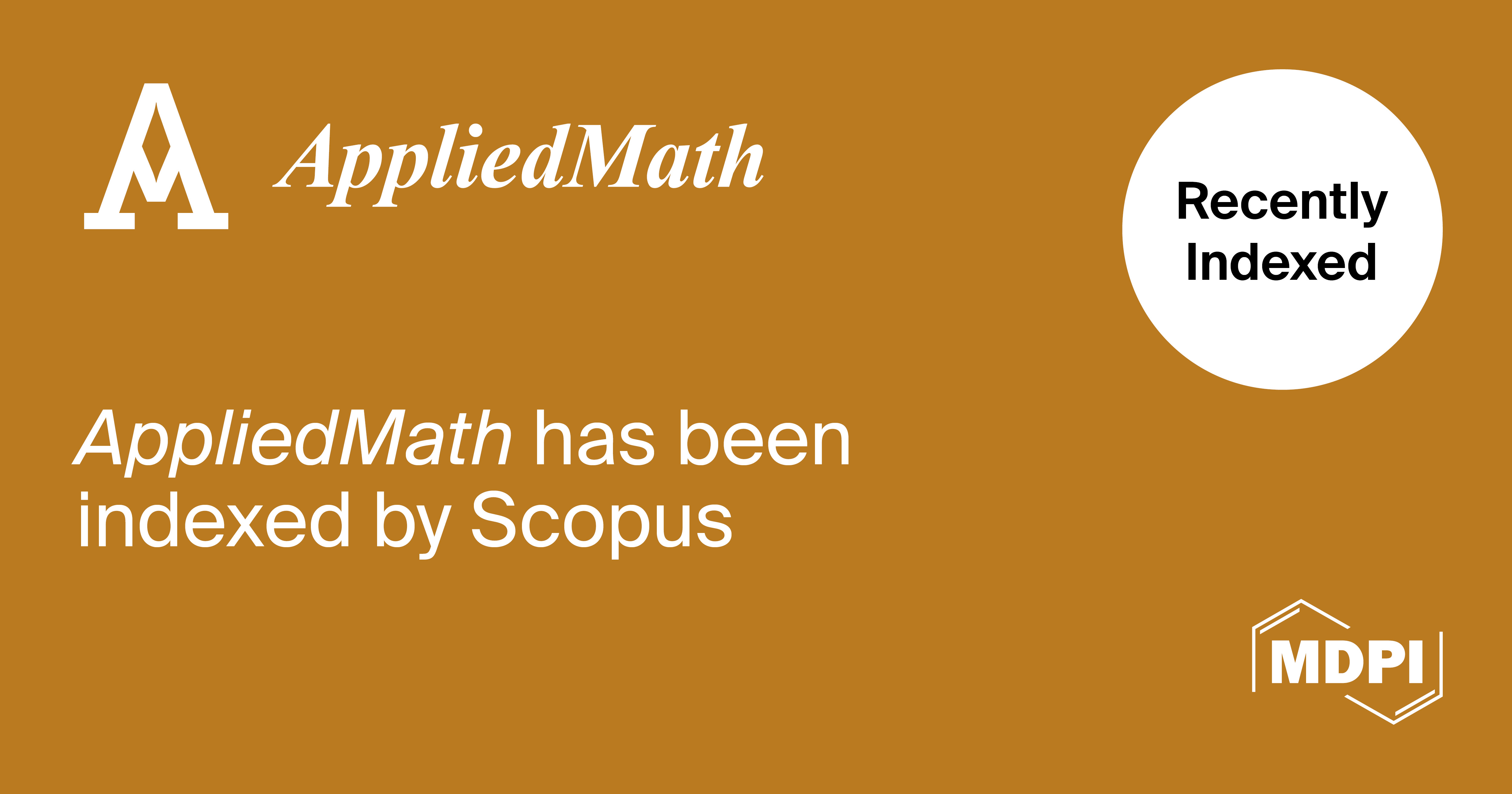 AppliedMath Accepted for Coverage in Scopus