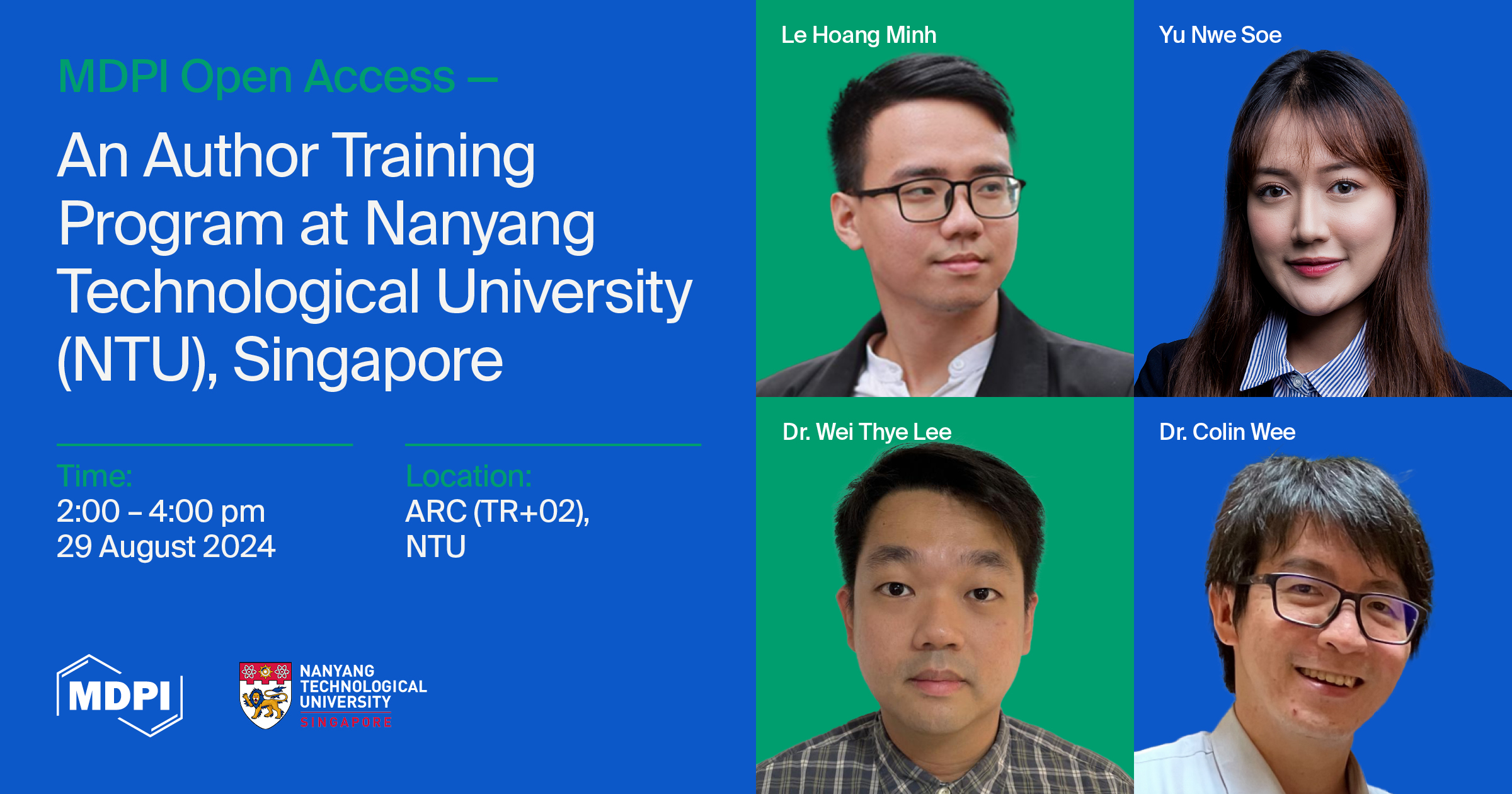 Join Us at “MDPI Open Access—An Author Training Program”, 29 August 2024, Singapore