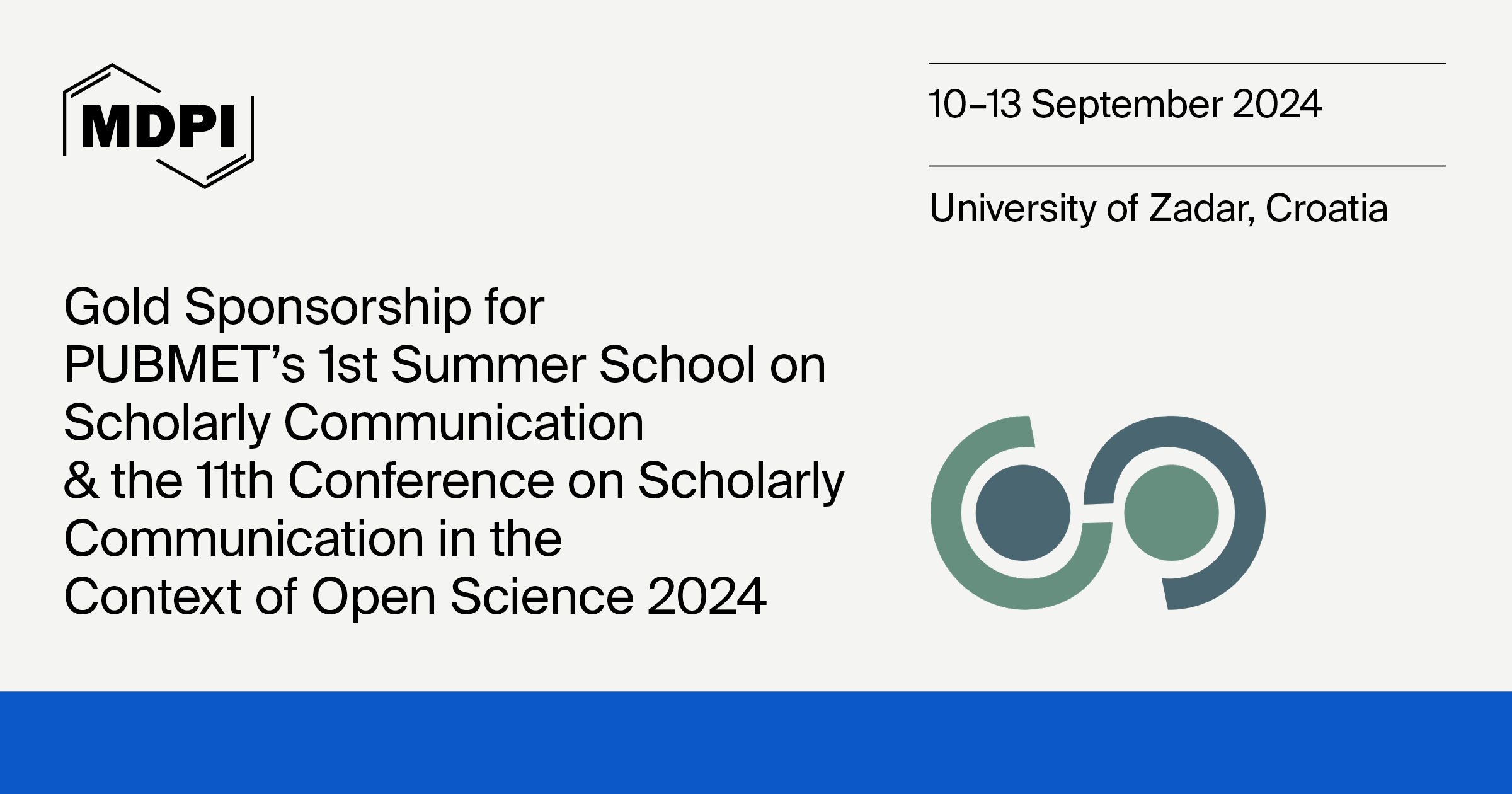 MDPI is a Gold Sponsor for PUBMET 2024, 10–13 September 2024, Zadar, Croatia