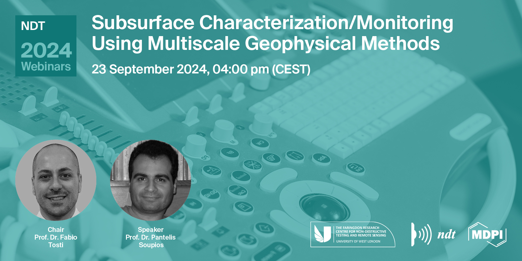 NDT Webinar | Subsurface Characterization/Monitoring Using Multiscale Geophysical Methods, 23 September 2024