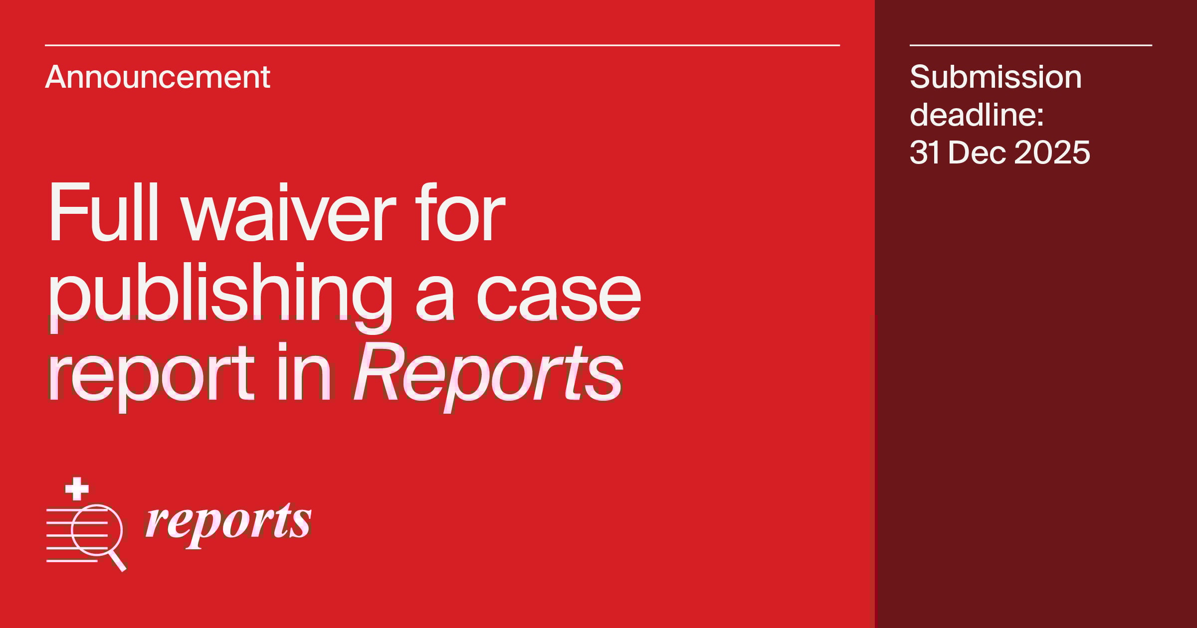 Full Waiver for Publishing a Case Report in Reports