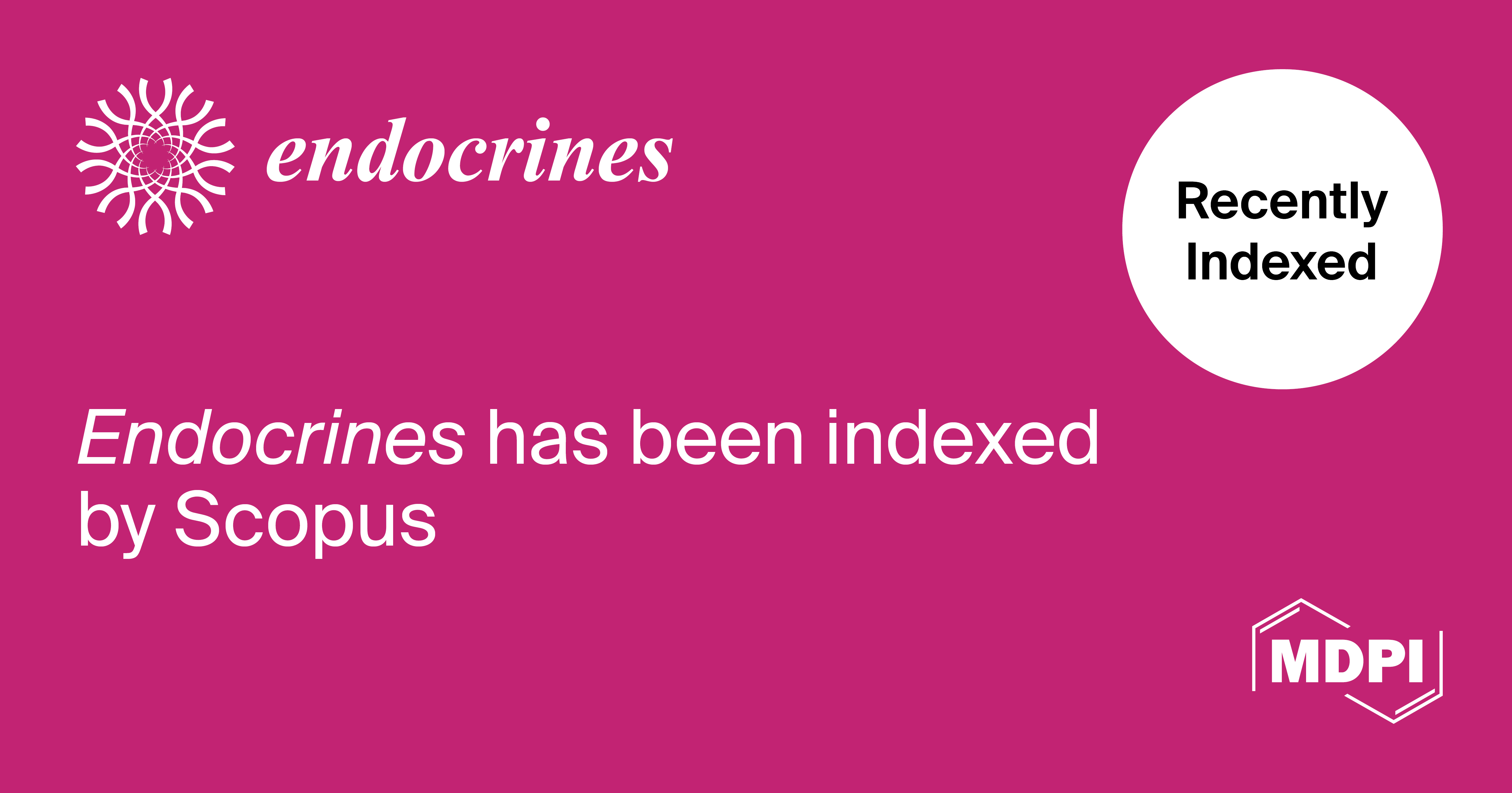Endocrines Accepted for Coverage in Scopus