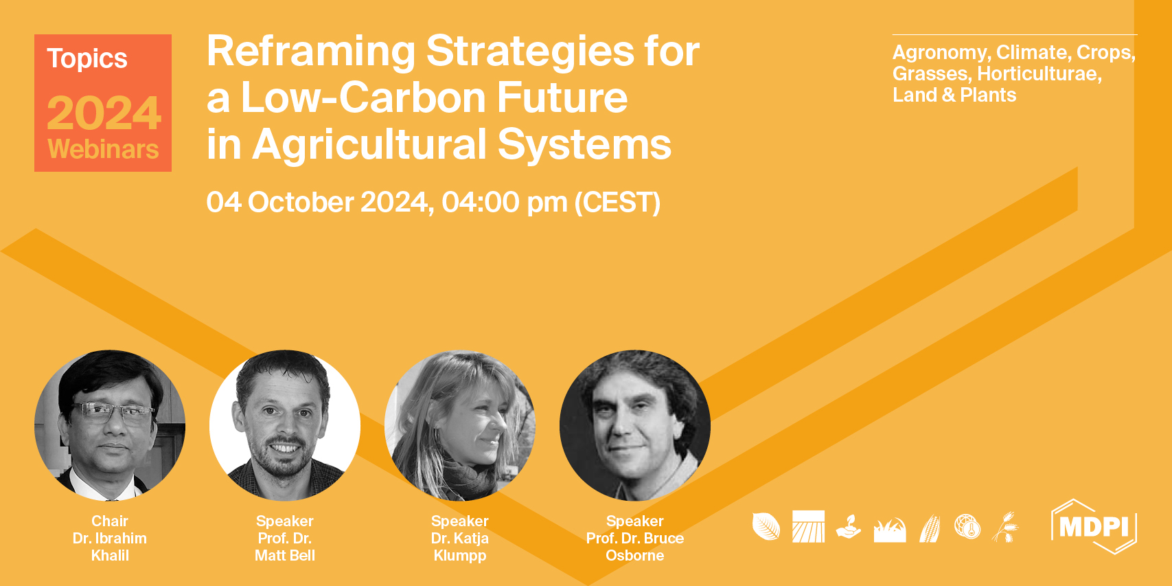 Topics Webinar | Reframing Strategies for a Low-Carbon Future in Agricultural Systems, 4 October 2024