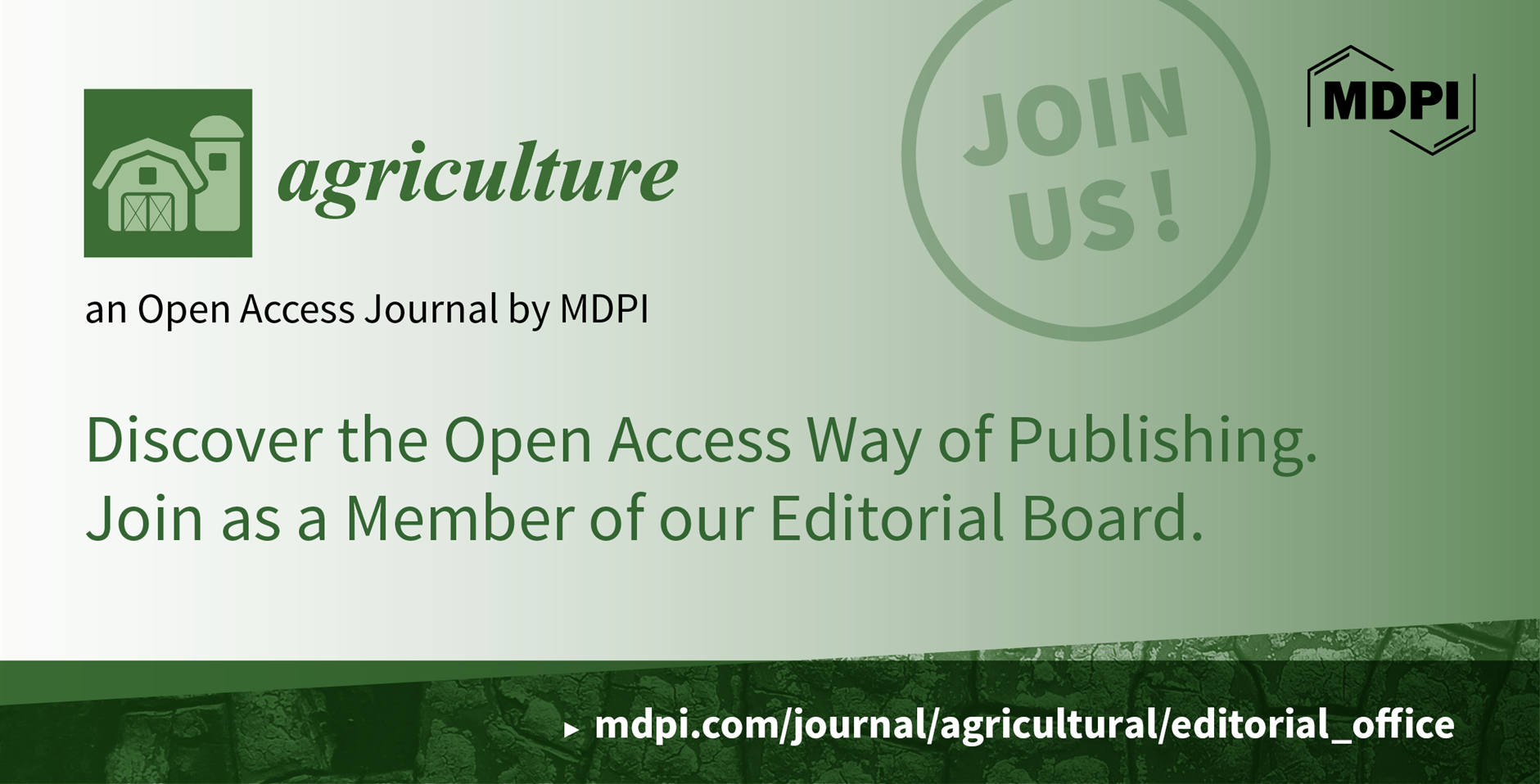 Recruiting Editorial Board Members for Agriculture