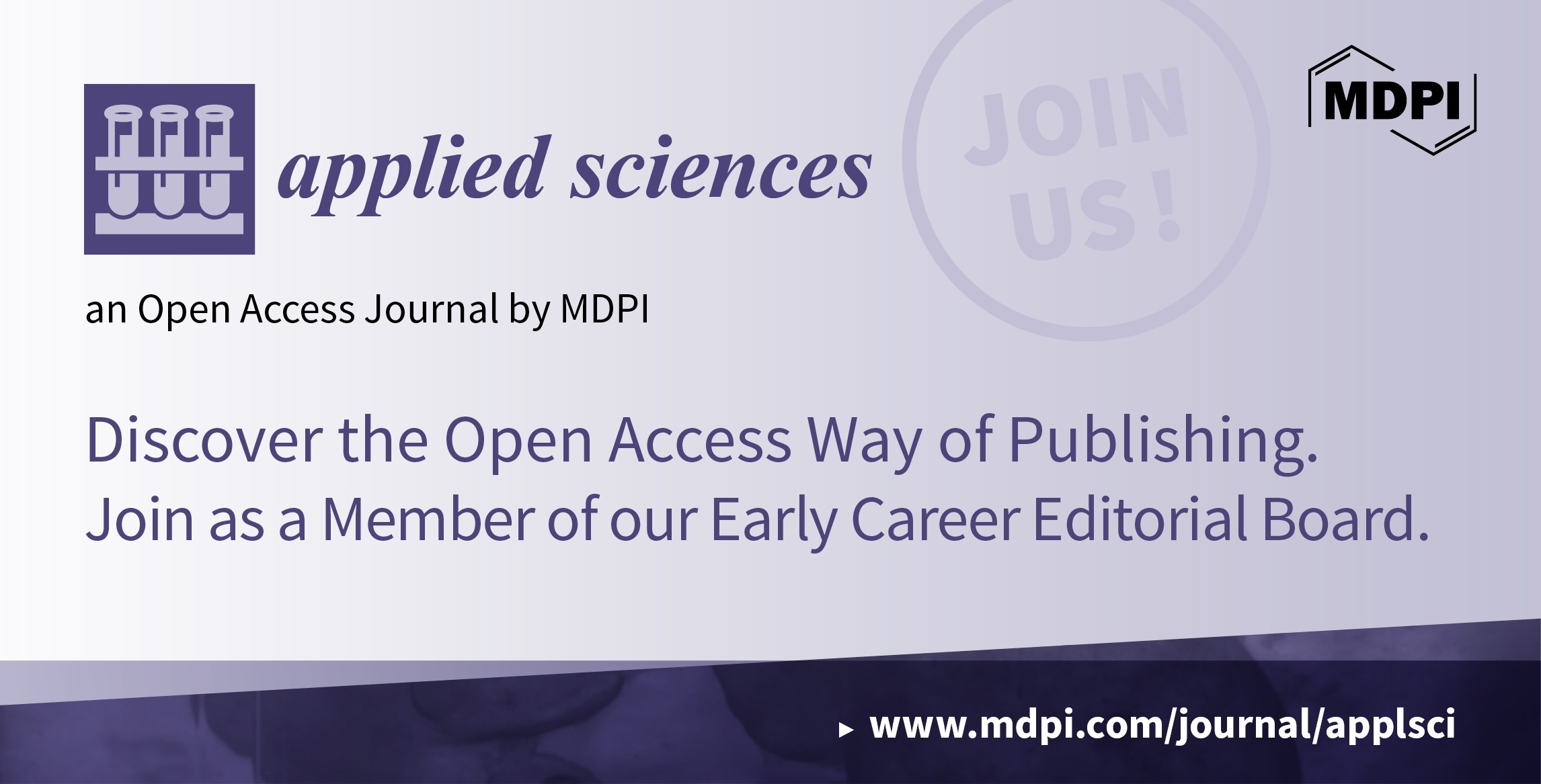 Recruiting Early Career Editorial Board Members for Applied Sciences