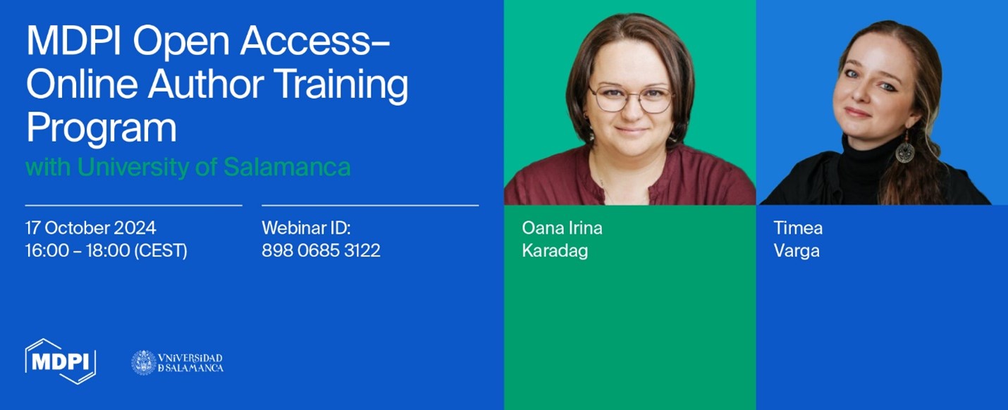 Join Us at “MDPI Open Access—An Author Training Program”, 17 October 2024, University of Salamanca, Spain
