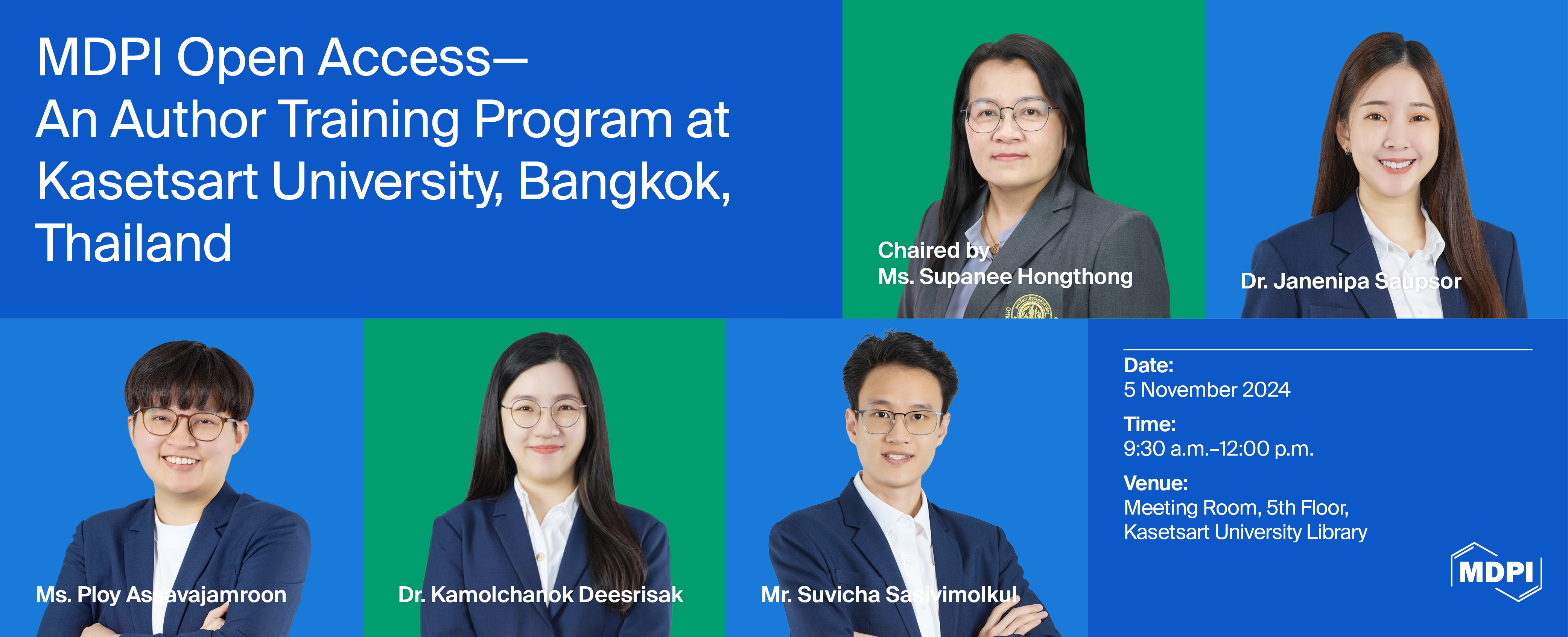 Join Us at “MDPI Open Access—An Author Training Program”, 5 November 2024, Bangkok, Thailand