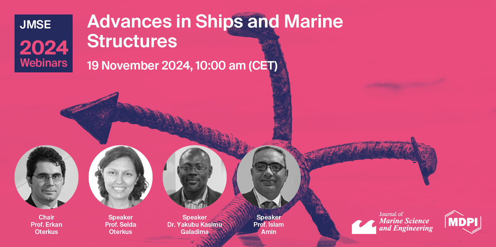 Journal of Marine Science and Engineering Webinar | Advances in Ships and Marine Structures, 19 November 2024