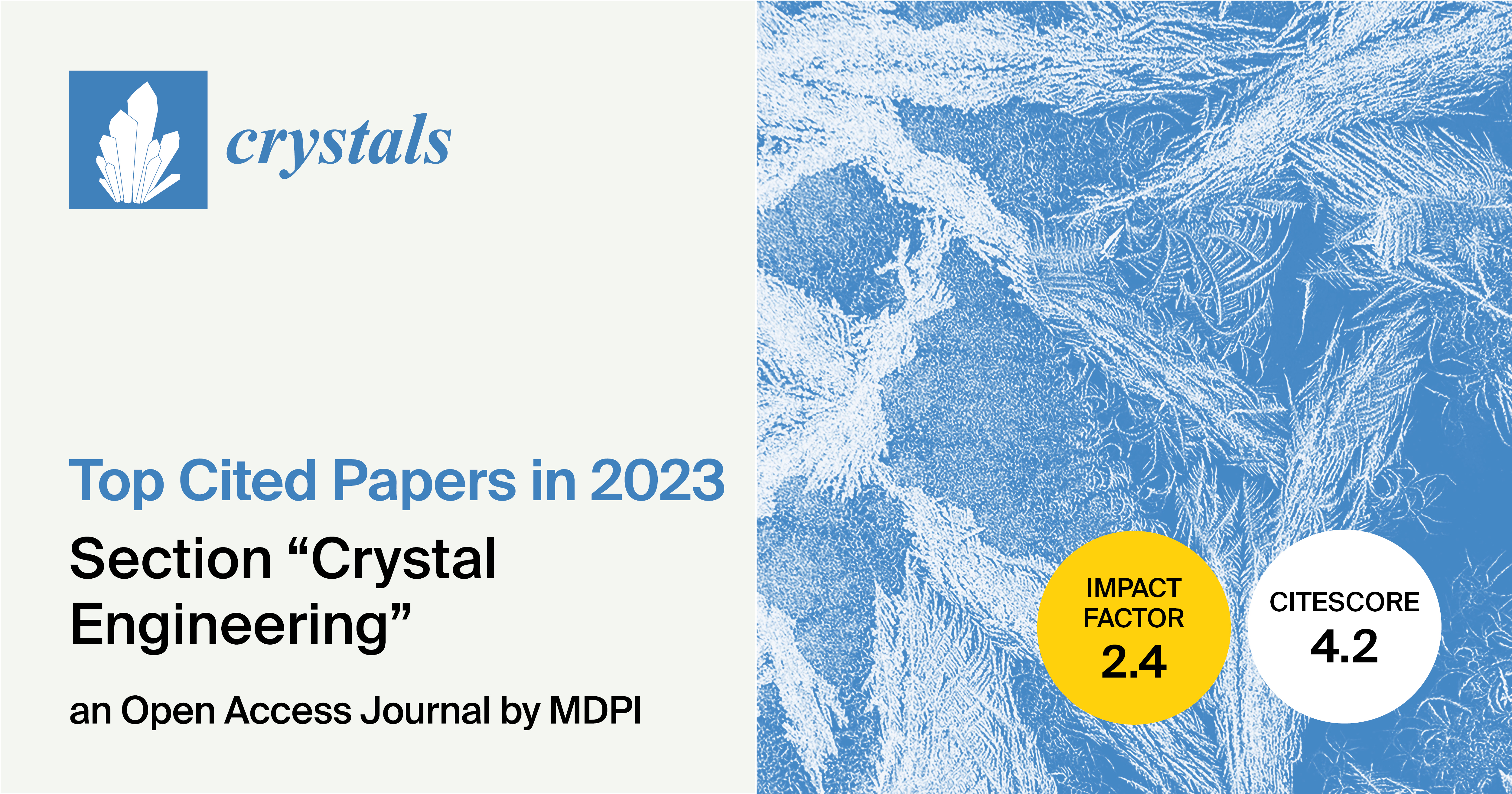 Crystals | Top 5 Cited Papers in 2023 in the Section “Crystal Engineering”