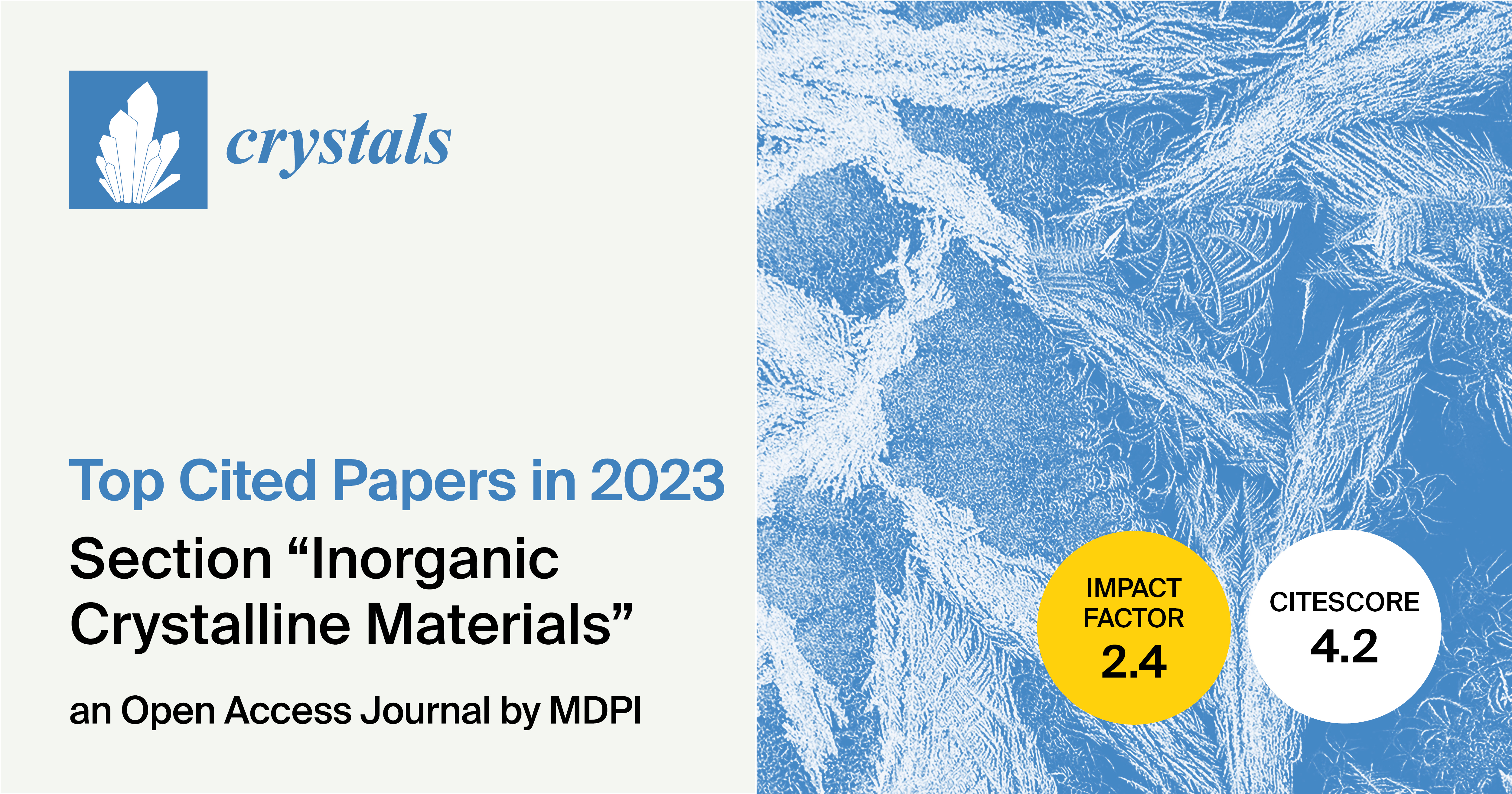 Crystals | Top 10 Cited Papers in 2023 in the Section “Inorganic Crystalline Materials”
