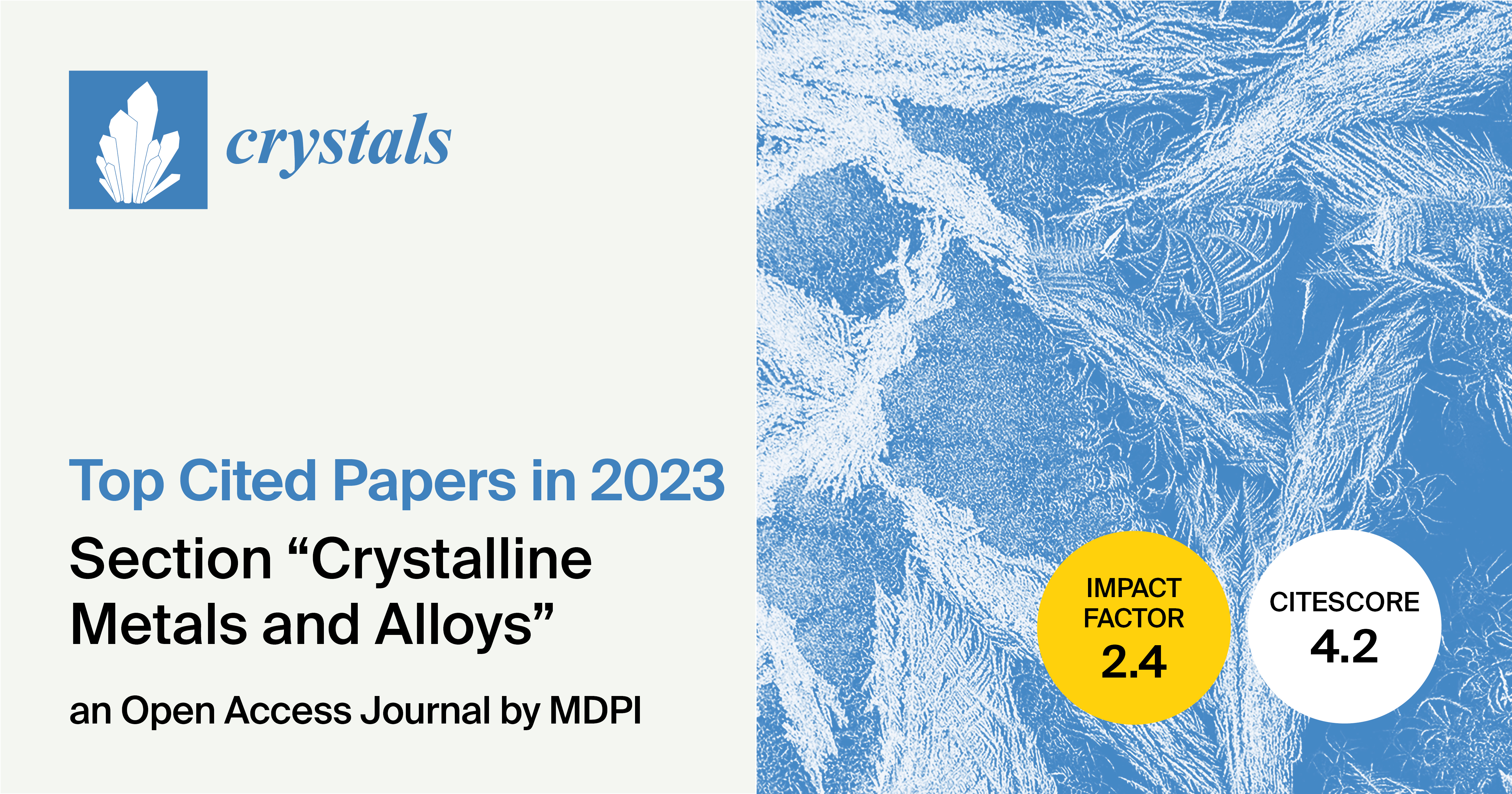 Crystals | Top 10 Cited Papers in 2023 in the Section “Crystalline Metals and Alloys”