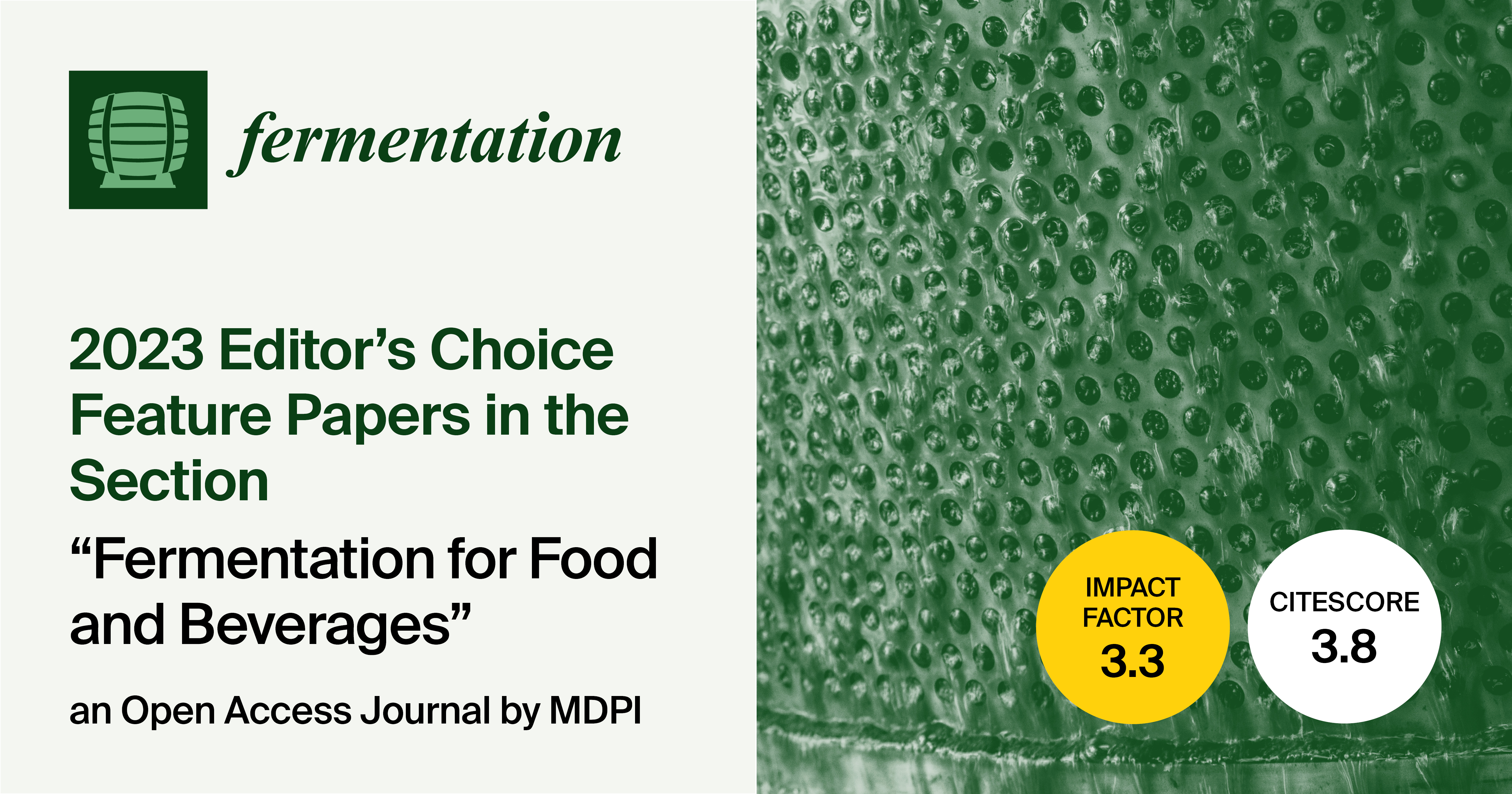 Fermentation | 2023 Editor's Choice Featured Papers in the Section “Fermentation for Food and Beverages”