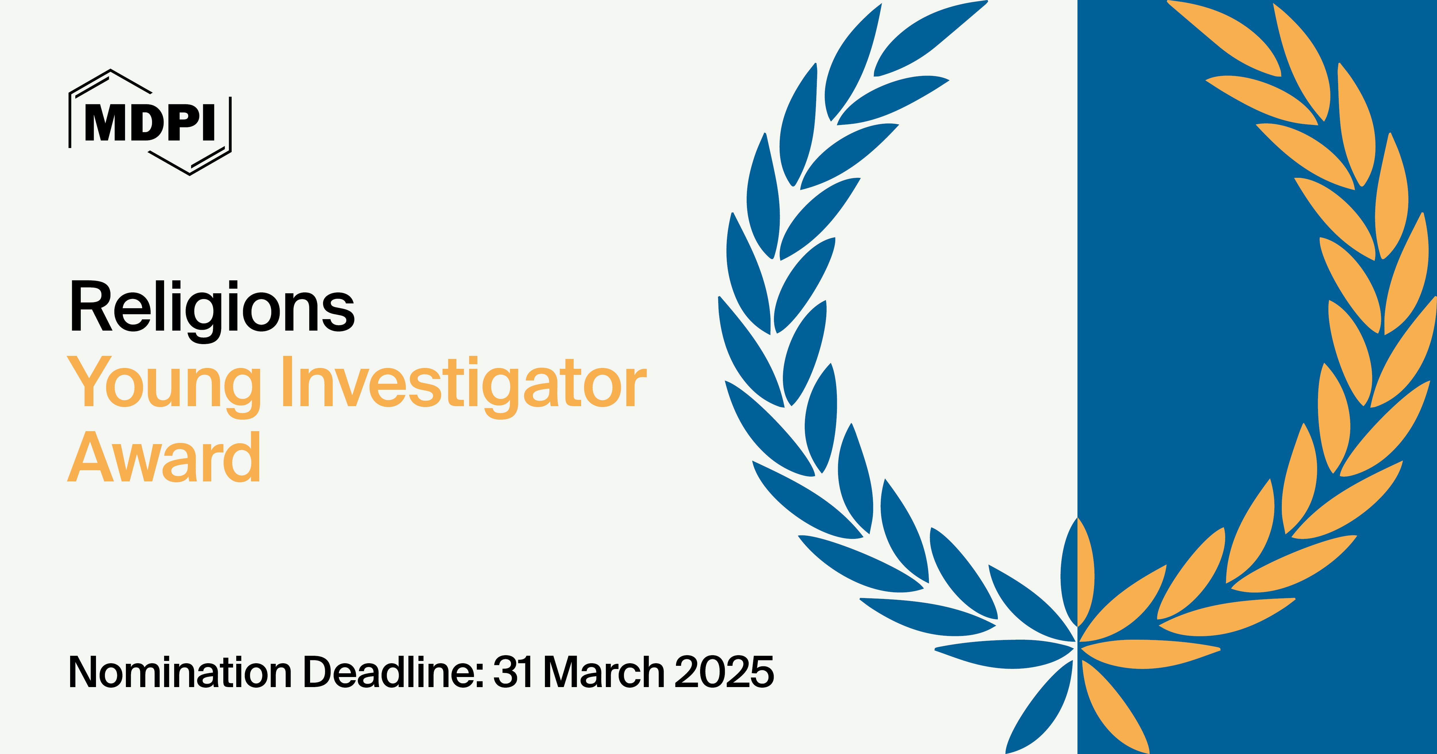 Religions Young Investigator Award—Upcoming Deadline