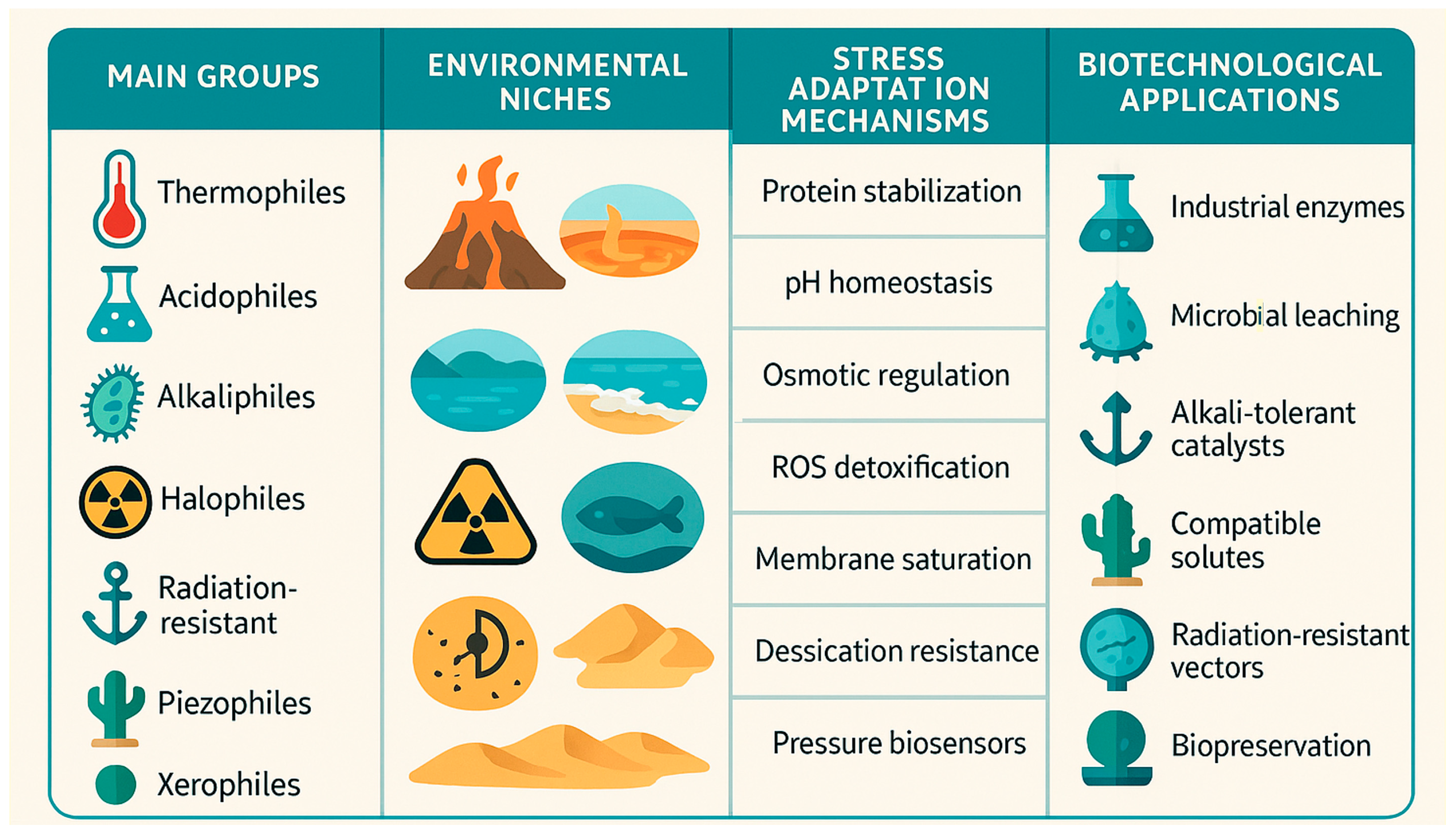 The Extremophiles: Adaptation Mechanisms and Biotechnological ...