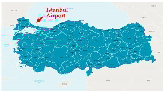 Location of Istanbul Airport.