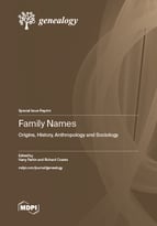 Special issue Family Names: Origins, History, Anthropology and Sociology book cover image