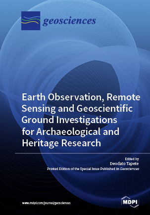 Book cover: Earth Observation, Remote Sensing and Geoscientific Ground Investigations for Archaeological and Heritage Research