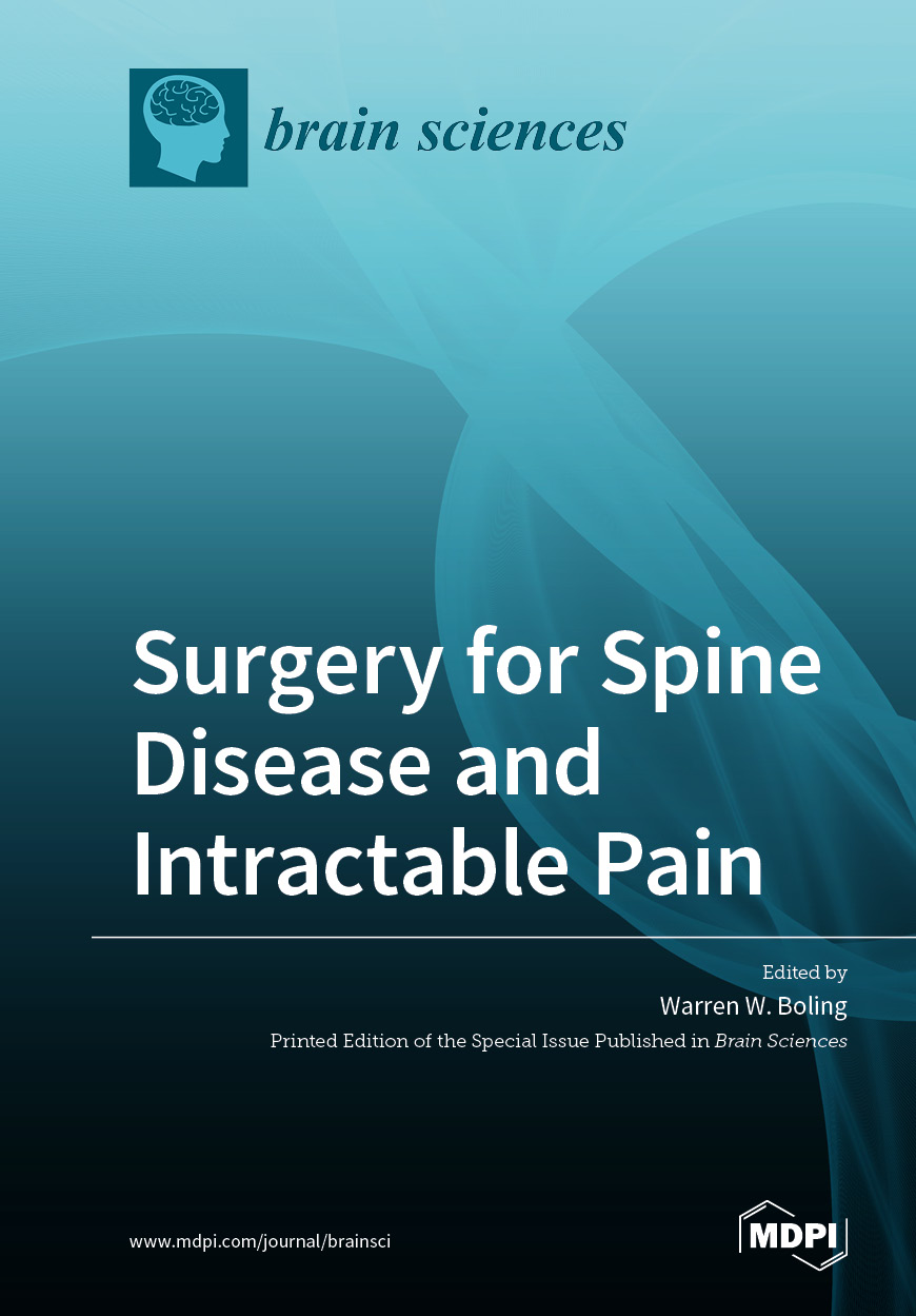 Surgery for Spine Disease and Intractable Pain | MDPI Books