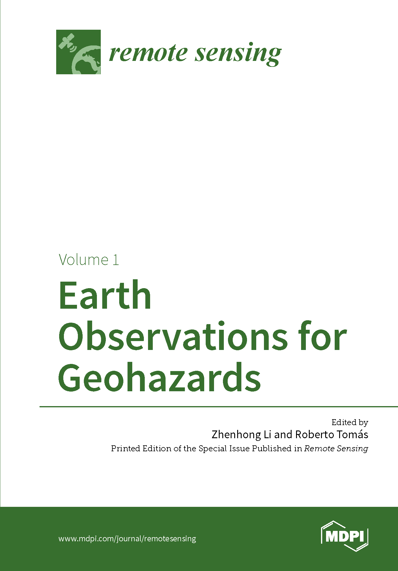 Book cover: Earth Observations for Geohazards