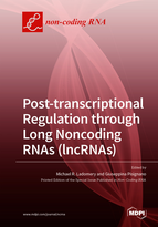 Special issue Post-transcriptional Regulation through&nbsp;<span class="resultTitle"><span class="word"><span class="changed">L</span>ong</span> <span class="word"><span class="changed">N</span>on</span>-<span class="word">coding</span></span> RNAs (lncRNAs) book cover image