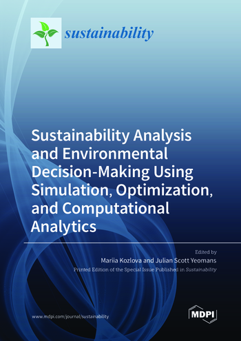 Book cover: Sustainability Analysis and Environmental Decision-Making Using Simulation, Optimization, and Computational Analytics