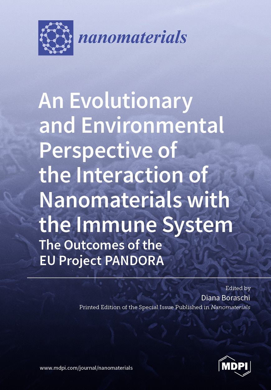 Book cover: An Evolutionary and Environmental Perspective of the Interaction of Nanomaterials with the Immune System-The Outcomes of the EU Project PANDORA