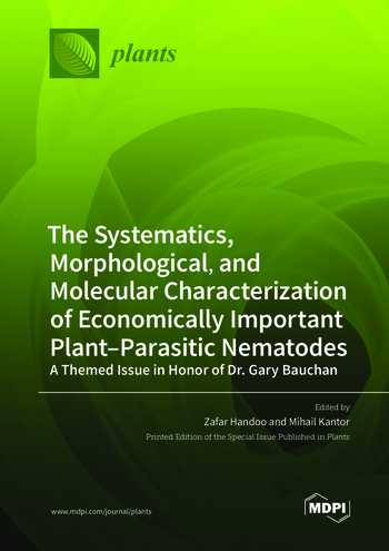 Book cover: The Systematics, Morphological, and Molecular Characterization of Economically Important Plant – Parasitic Nematodes: A Themed Issue in Honor of Dr. Gary Bauchan