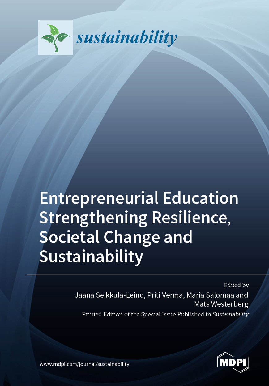 Book cover: Entrepreneurial Education Strengthening Resilience, Societal Change and Sustainability