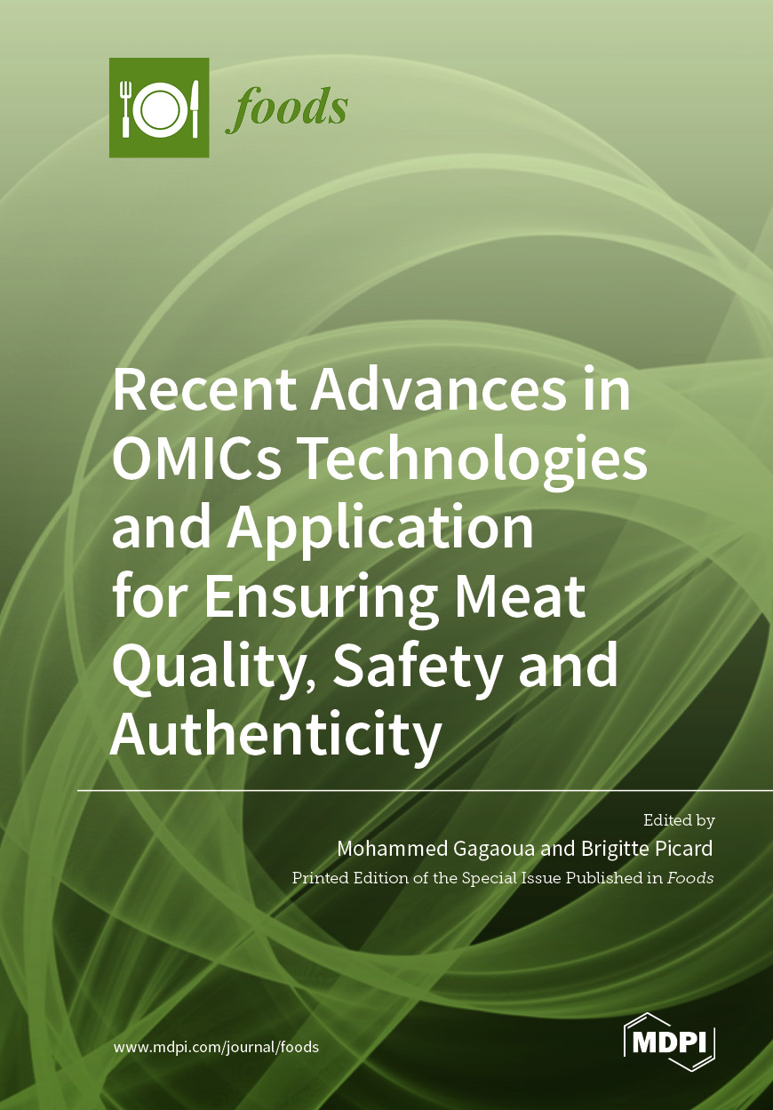 Book cover: Recent Advances in OMICs Technologies and Application for Ensuring Meat Quality, Safety and Authenticity