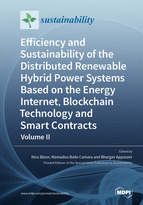 Special issue Efficiency and Sustainability of the Distributed Renewable Hybrid Power Systems Based on the Energy Internet, Blockchain Technology and Smart Contracts-Volume II book cover image