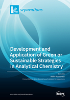 Special issue Development and Application of Green or Sustainable Strategies in Analytical Chemistry book cover image