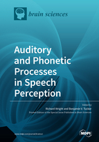 Special Issue Auditory and Phonetic Processes in Speech Perception book cover image
