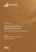 Special Issue Characterization of Metallic Materials: Microstructure, Forming, and Heat Treatment book cover image