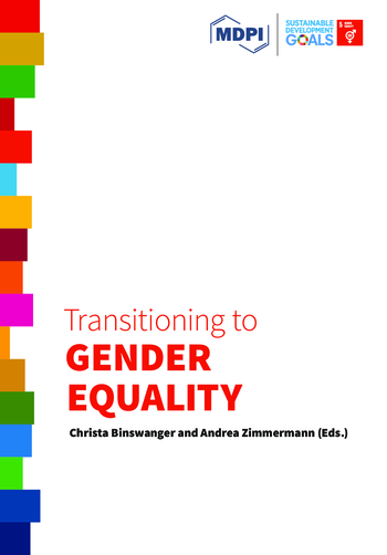 Book cover: Transitioning to Gender Equality