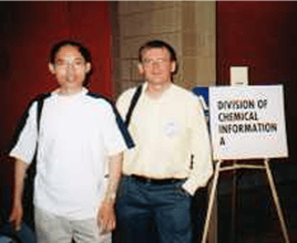 Doctor Lin and doctor Patiny at a conference