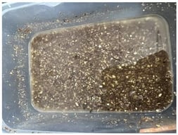 Photo of flaxseed meal aqueous solution.