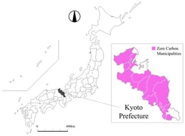Municipalities in Kyoto Prefecture that have declared Zero Carbon by 2050 (as of September 2025).