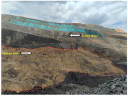 Current situation diagram of the dump slope.