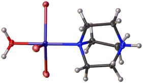 The copper(II) centre displays a trigonal bipyramidal coordination geometry in compound 1.