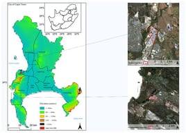 Location of the study areas.