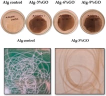 Fabricated Alg structures. Both tubular and planar structures were obtained, the most evaluations being done on the planar sample, considering their suitability for analysis. The tubular Alg structures were fabricated to mimic the geometry of nerve guidance conduits and demonstrate the feasibility of producing scaffold architectures suitable for directional neural regeneration.