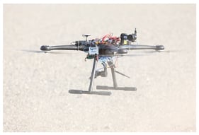 The UAV system during takeoff.